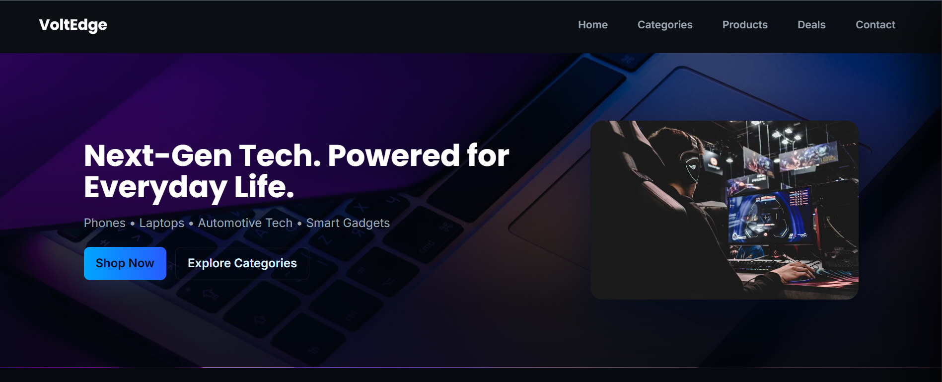 VoltEdge Tech Landing Page